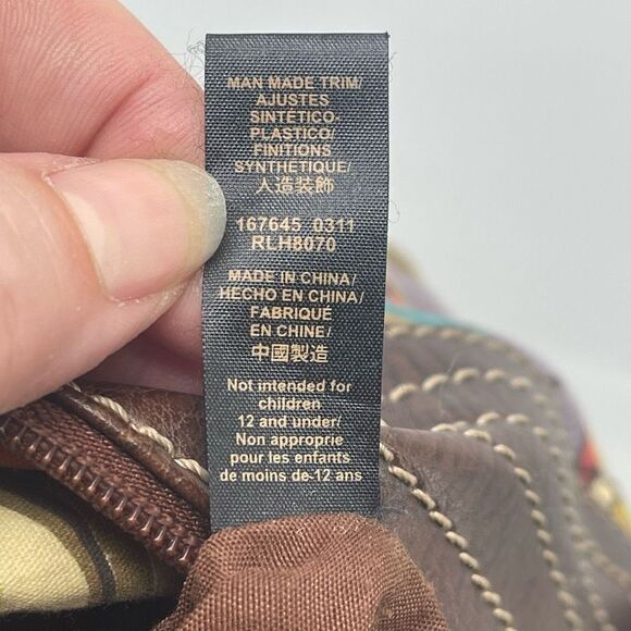 Relic Womens Shoulder Bag Hobo Zip Closure Double Strap Multicolor Butterfly - Picture 7 of 15